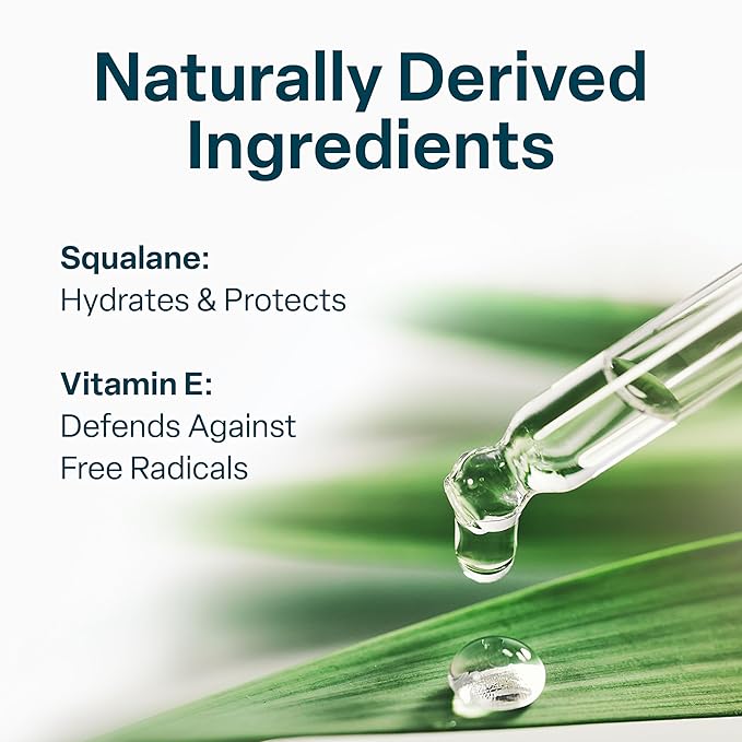 QRxLabs Squalane Oil for Face & Organic Vitamin E Oil - 2 Fl Oz, Unscented - Body & Hair Care - Fine Line & Wrinkle Treatment
