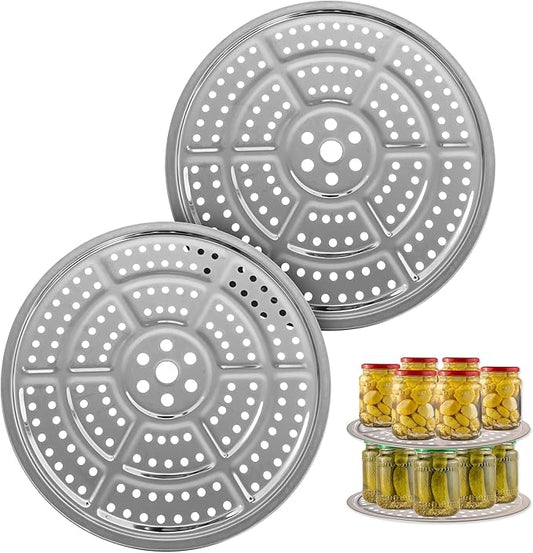 IMPRESA Stainless Steel Canning Rack - Stackable Design & Pressure Canner Rack - Universal Fit & Pressure Canning Accessories - 11 Inch, Pack of 2
