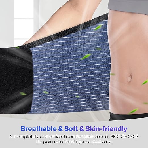 NEENCA Back Support Brace, Adjustable Lumbar Support for Pain Relief of Back/Lumbar/Waist, Waist Wrap with Spring Stabilizers for Injury, Herniated Disc,Sciatica, Scoliosis and more - FSA/HSA APPROVED