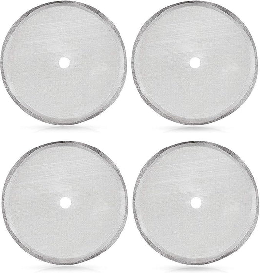 Secura French Press Replacement Screens, Stainless Steel Reusable Mesh Filter for 17 Ounce/12 Ounce, 0.5 Liter/0.35 Liter Coffee Press, 4 Pack