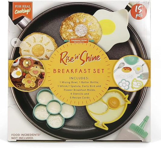 Handstand Kitchen Rise and Shine Breakfast Making Set, 5-piece with Recipes for Kids (Pan Not Included)