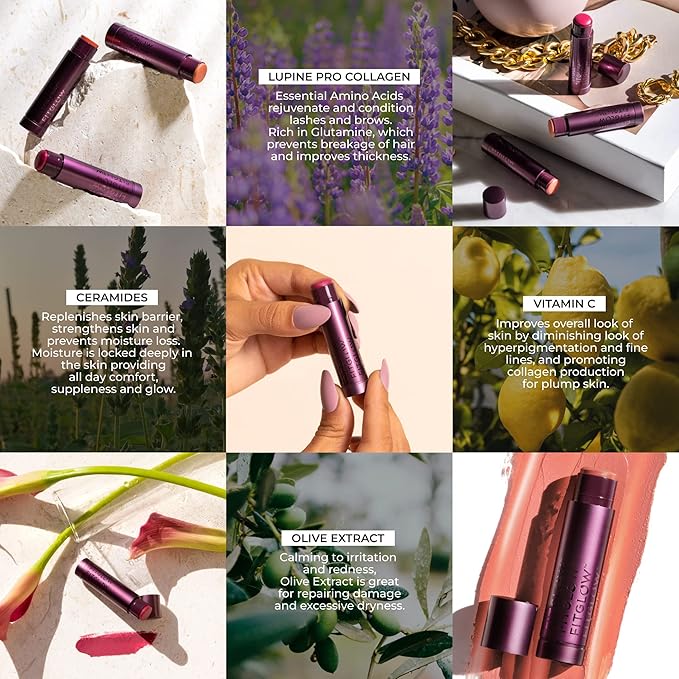 Fitglow Beauty - Cloud Collagen Lipstick Matte Balm | Vegan, Woman-Owned Clean Beauty (Spice, 0.14 oz | 4 g)