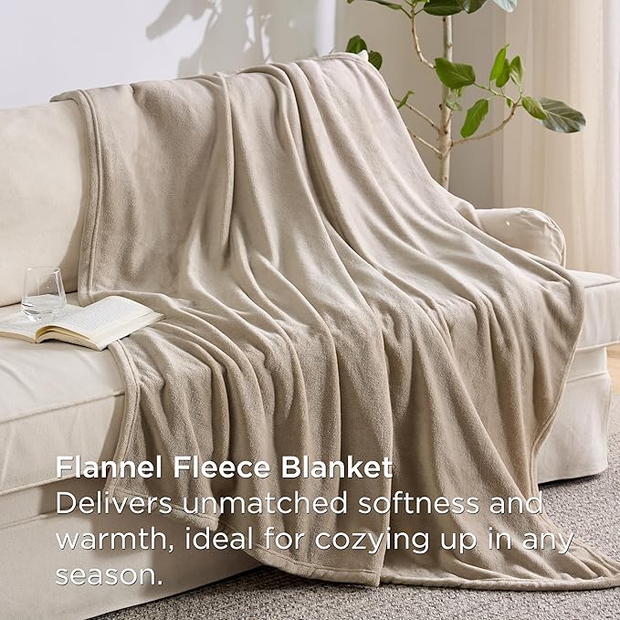 Bedsure Queen Comforter Set Grayish Purple, 8 Pieces Prewashed Queen Size Bed in a Bag with Soft Fleece Bed Blanket, Down Alternative Bedding Set for All Seasons, Sheets, Pillowcases & Shams